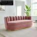 Elegant Channel Tufted Performance Velvet Sofa Couch - Modern Living Room Furniture