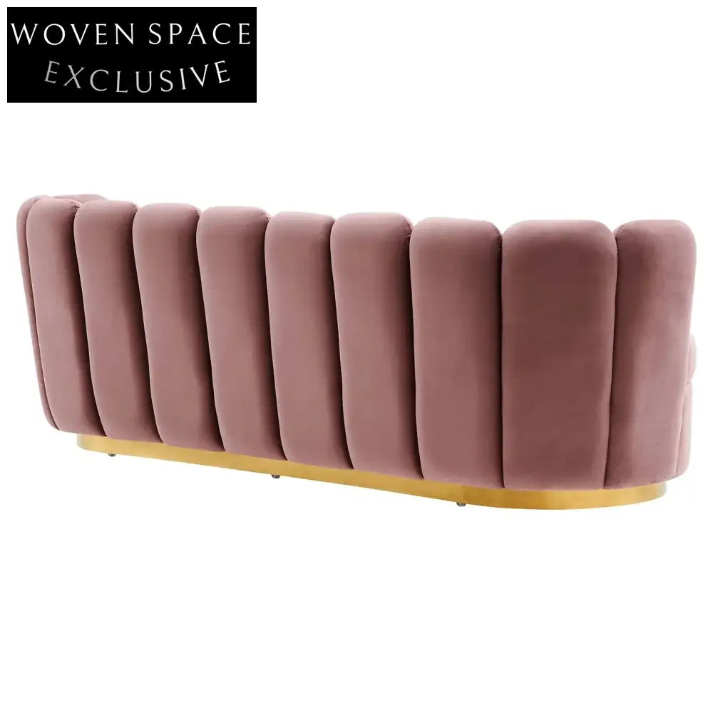 Elegant Channel Tufted Performance Velvet Sofa Couch - Modern Living Room Furniture