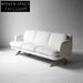 Chic White Boucle Nordic Sofa Modern Wooden Frame Living Room Furniture