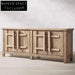Timeless Retro Solid Wood 4-Door Storage Console Sideboard Cabinet