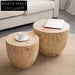 Timeless Solid Pine Wood Round Coffee Table for Living Room & Hotel