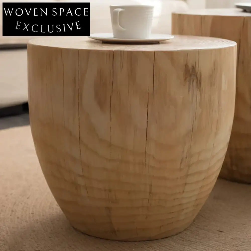 Timeless Solid Pine Wood Round Coffee Table for Living Room & Hotel