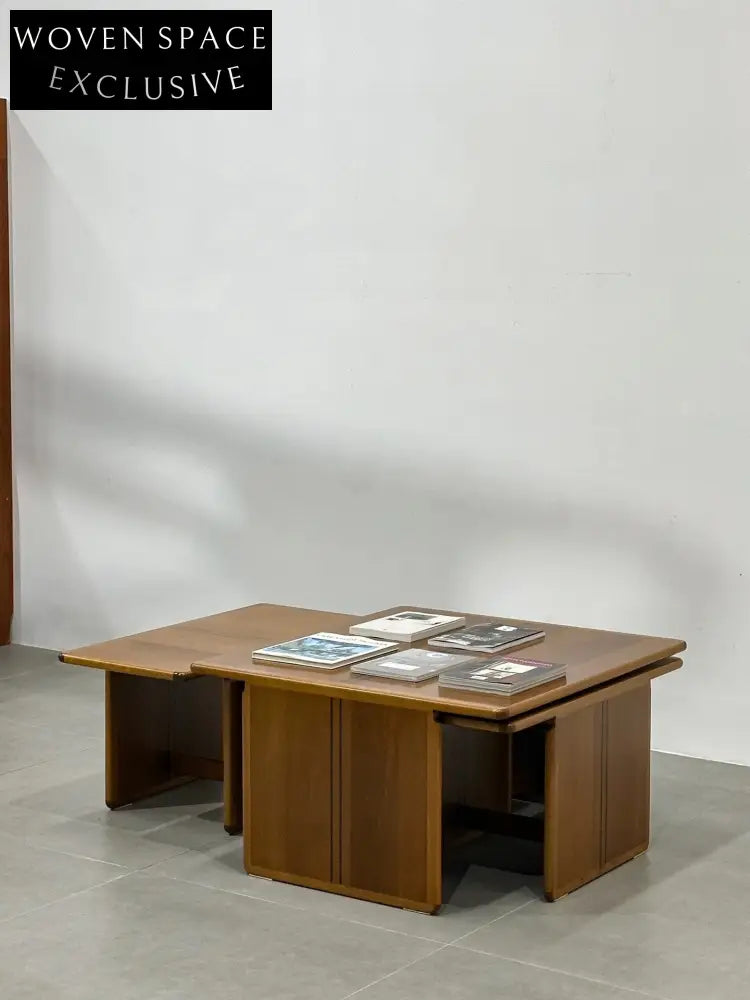 Tobia Scarpa And Afra Scarpa Coffee Table With Side Tables by Maxalto