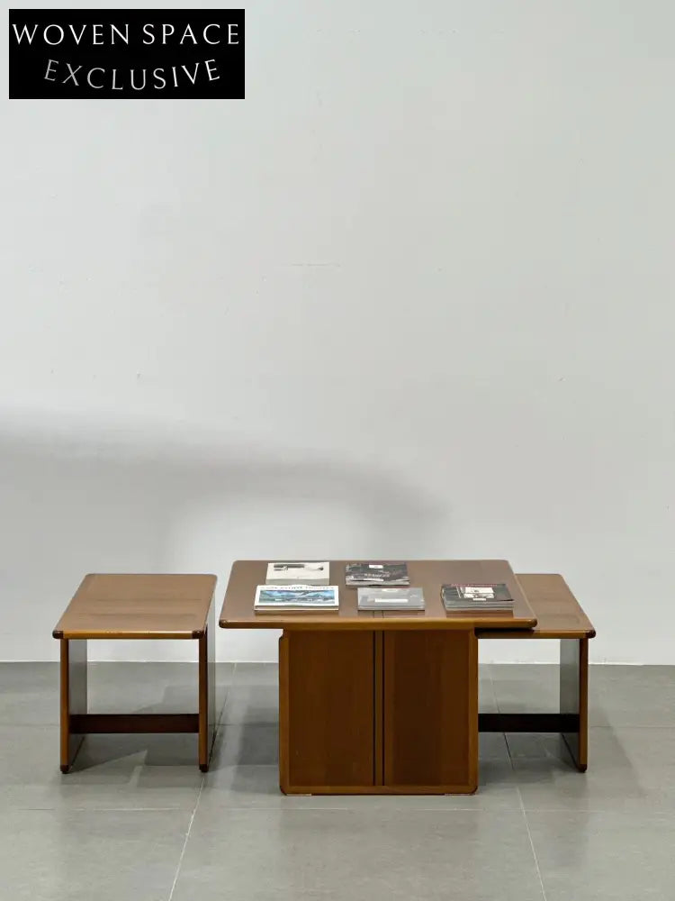 Tobia Scarpa And Afra Scarpa Coffee Table With Side Tables by Maxalto