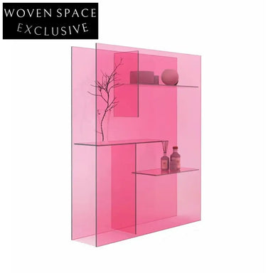 Transparent Acrylic Display Cabinet, Modern Living Room Storage Console Bookshelf Showcase