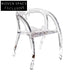 Transparent Acrylic Ice-Shaped Arm Dining Chair for Elegant Indoor & Outdoor Events