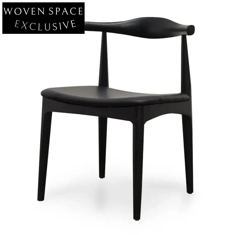 Trisha Elbow Dining Chair - Black (Set of 2) divano