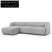 Troy 3 Seater Left Chaise Sofa - Graphite Grey