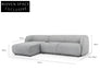 Troy 3 Seater Left Chaise Sofa - Graphite Grey Sofas