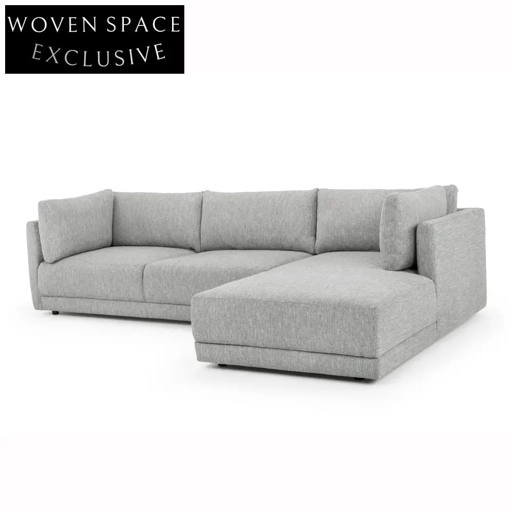 CLC2938-FA 3 Seater Right Chaise Fabric Sofa - Graphite Grey