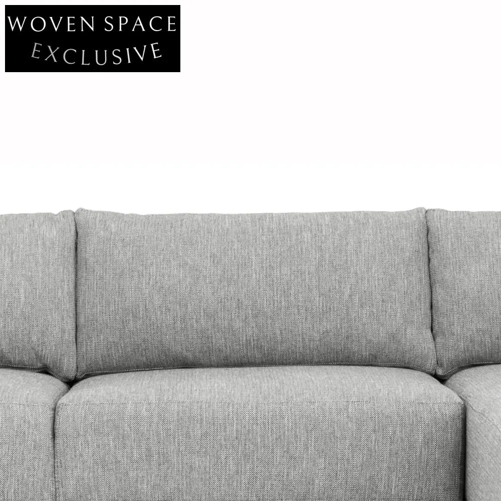 Troy 3 Seater Right Chaise Fabric Sofa - Graphite Grey Chaise Sofa