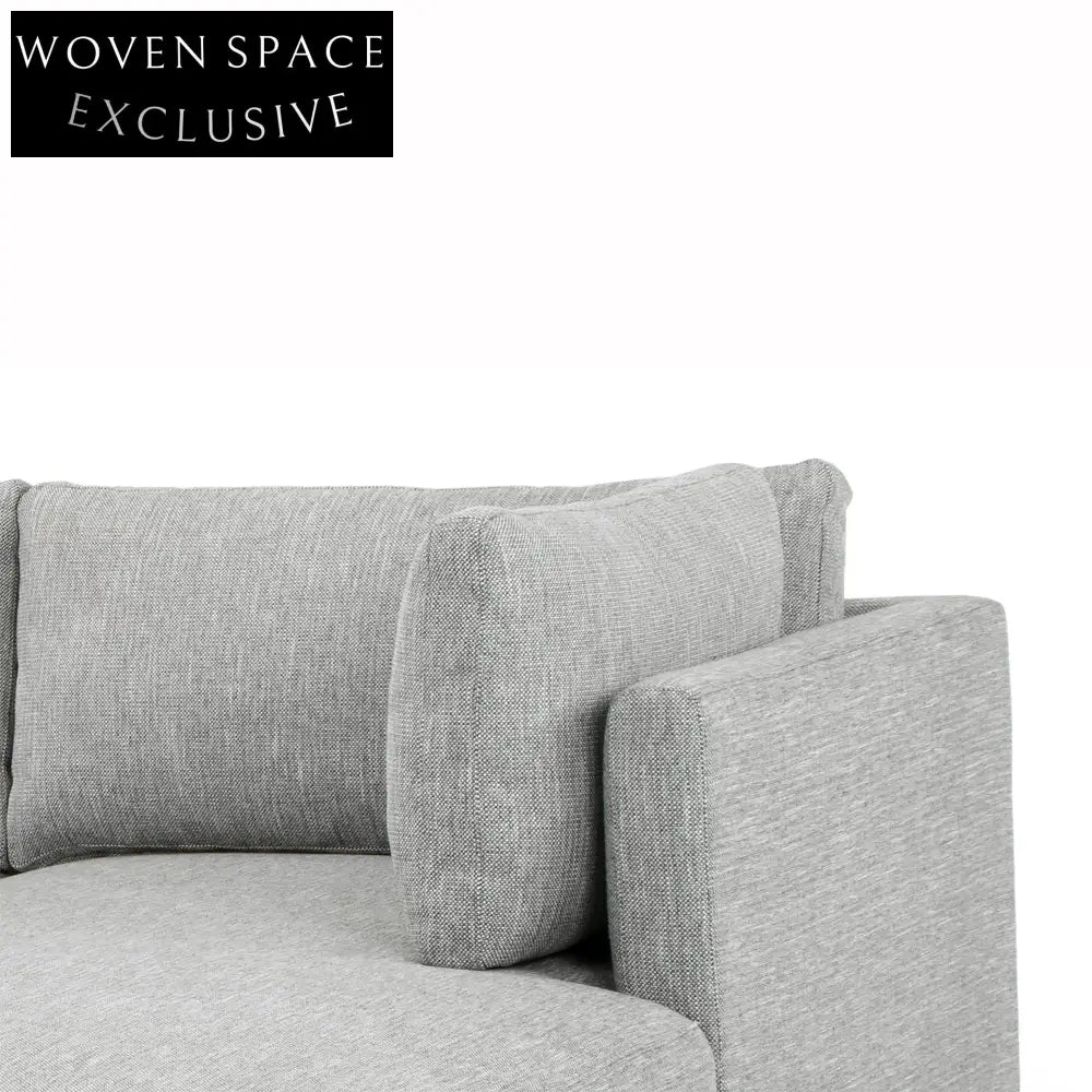 Troy 3 Seater Right Chaise Fabric Sofa - Graphite Grey Chaise Sofa