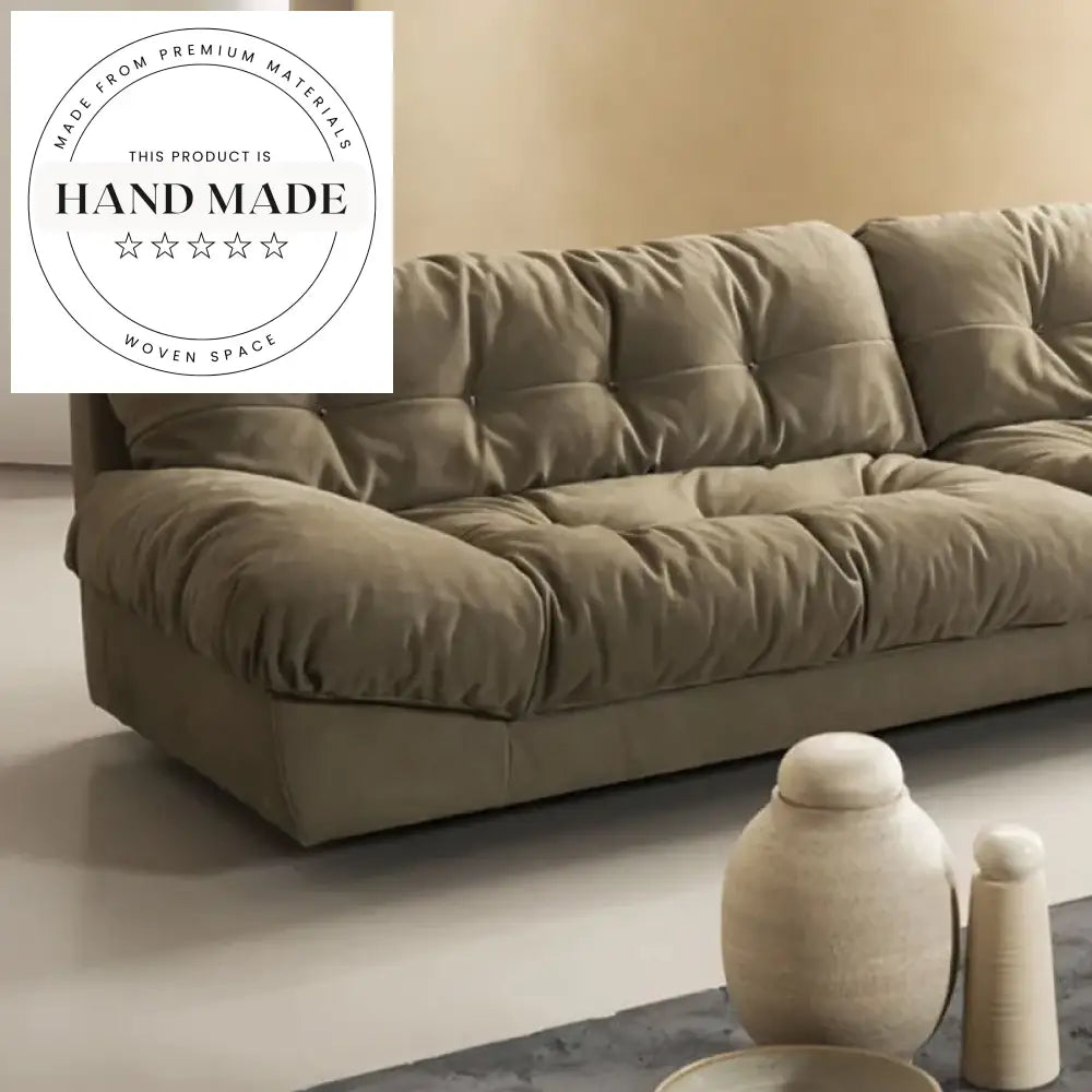 Tufted Fabric Upholstered Italian Design Modern Luxury Sectional Sofa