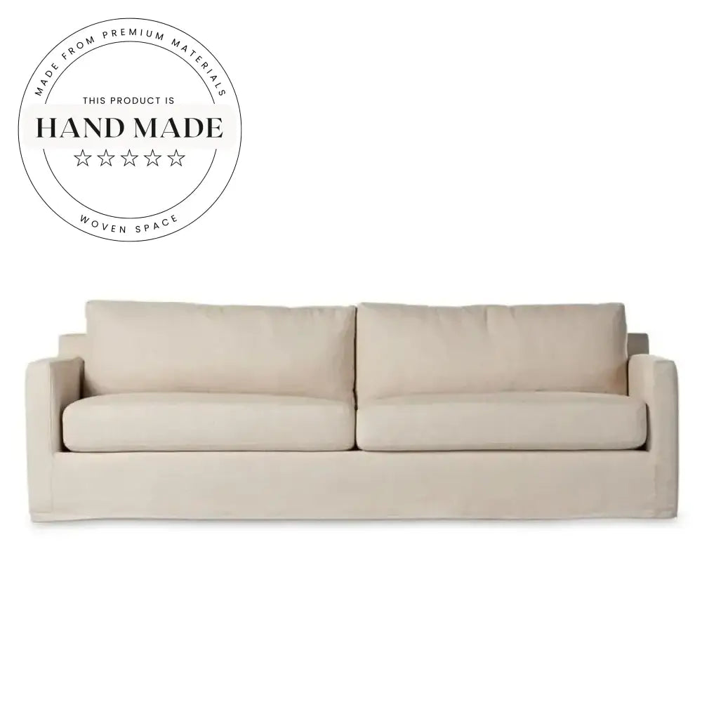Tufted Linen Fabric Modern Villa Resort Living Room Sofa Set