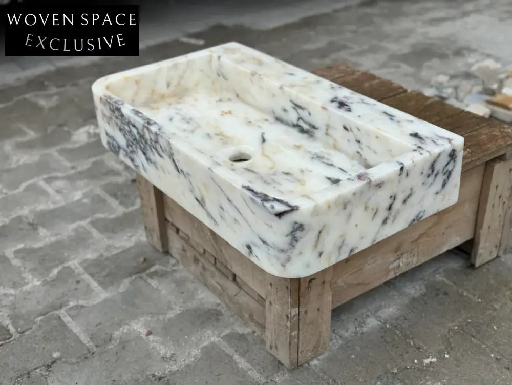 Tullio Calacatta Viola Ribbed Marble Sink