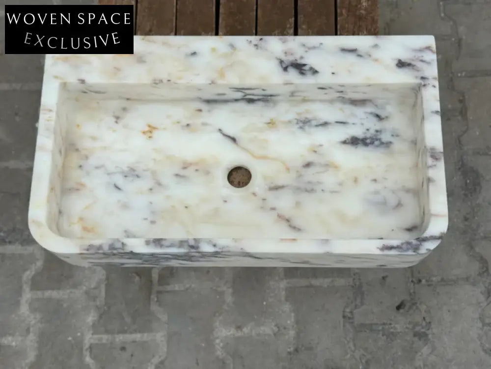 Tullio Calacatta Viola Ribbed Marble Sink