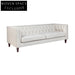 Tuxedo 3 Seater Tufted Sofa - Natural Linen Sofa