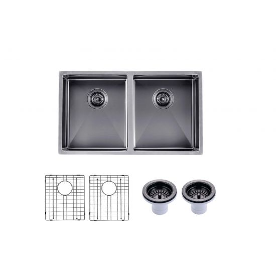 770x450x215mm 1.2mm Handmade Top/Undermount Double Bowls Kitchen Sink