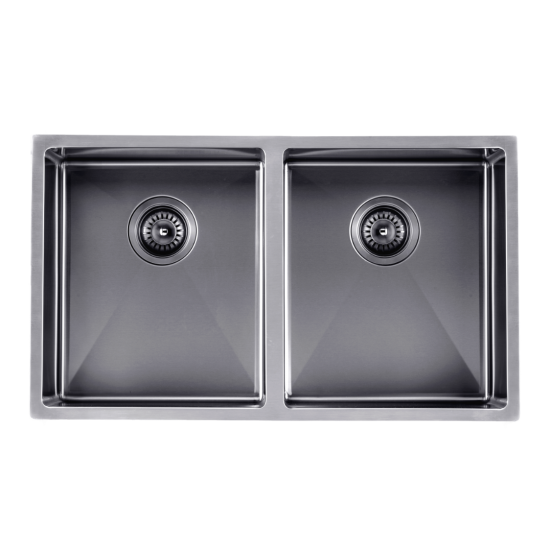 770x450x215mm 1.2mm Handmade Top/Undermount Double Bowls Kitchen Sink
