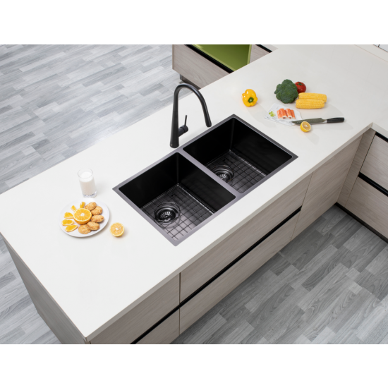770x450x215mm 1.2mm Handmade Top/Undermount Double Bowls Kitchen Sink
