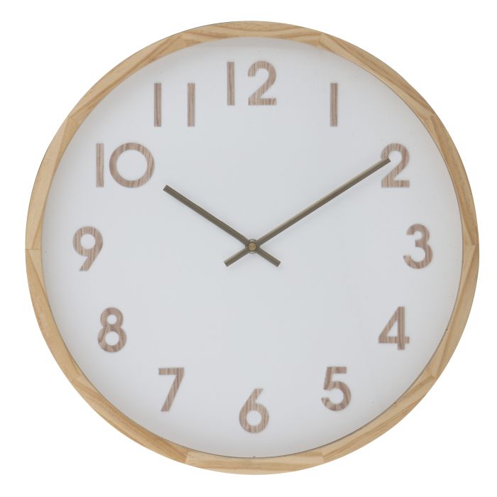 Amalfi Leonard Wall Clock Natural & White