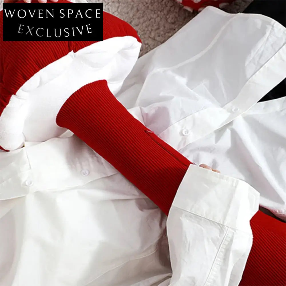 Ultra-Soft J-Shaped Long Sofa Cushion Pillow with Whimsical Mushroom Design