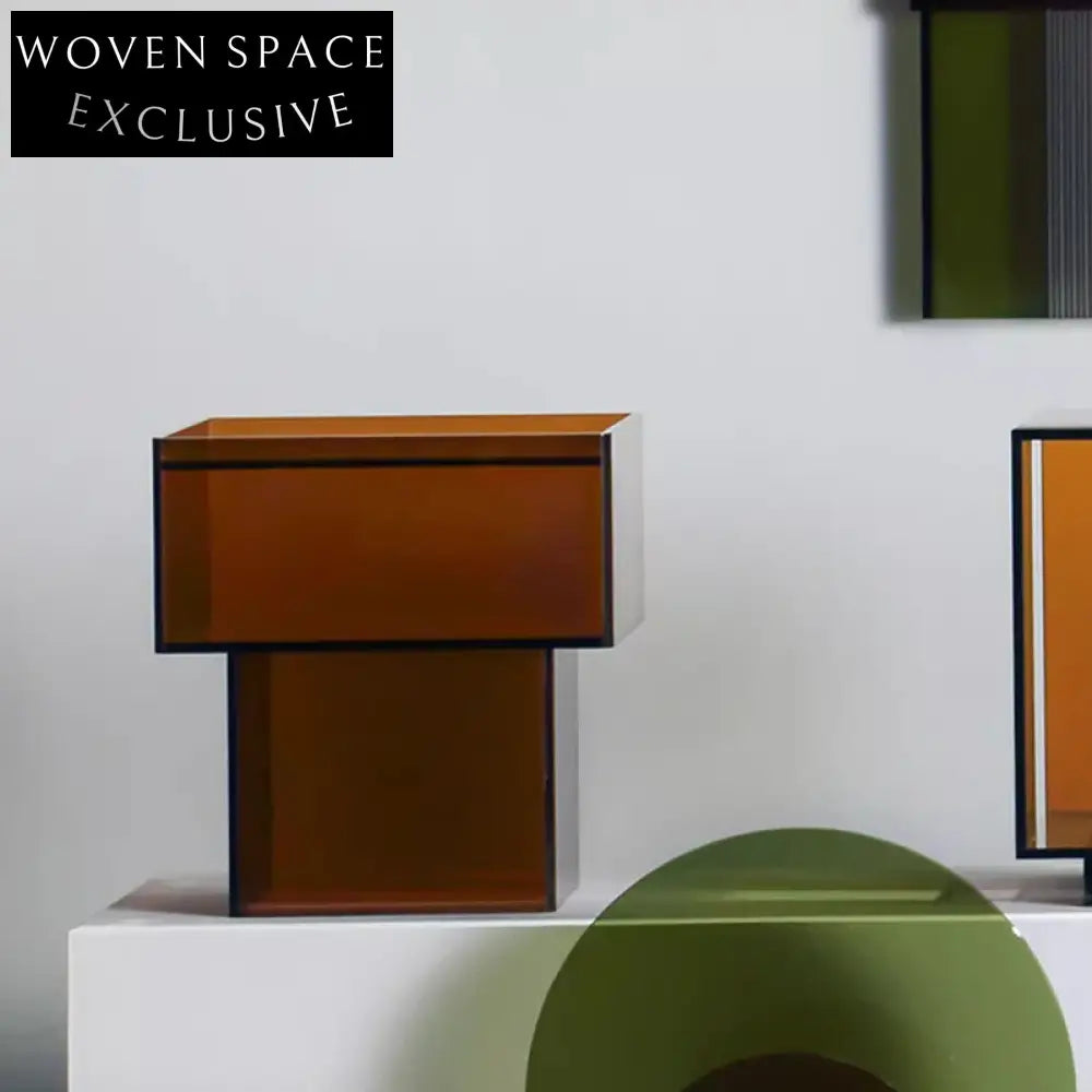 Unique Clear Acrylic Frame Living Room Side Coffee Table with Creative Design