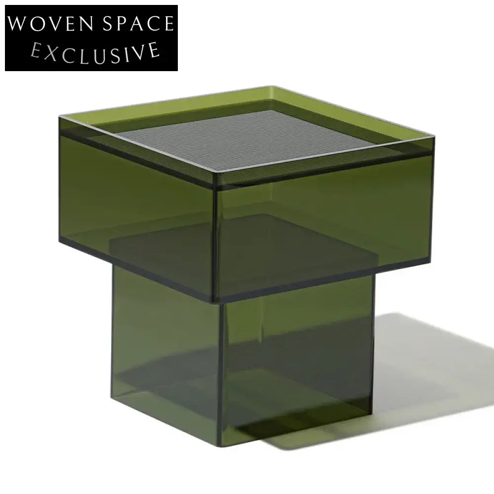 Unique Clear Acrylic Frame Living Room Side Coffee Table with Creative Design