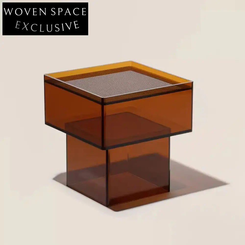 Unique Clear Acrylic Frame Living Room Side Coffee Table with Creative Design