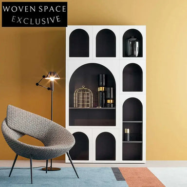 Unique Creative Plywood Display Side Storage Cabinet for Living Room