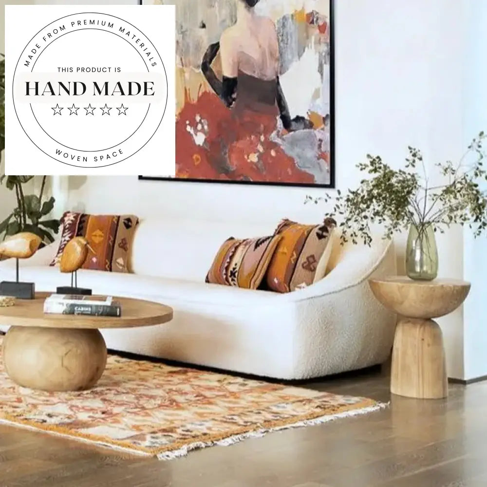 Unique Handcrafted Solid Wood Stool and Decorative Side Table