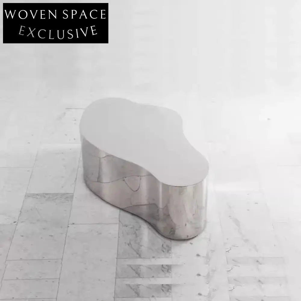 Unique Industrial Stainless Steel Irregular Metal Living Room Coffee Table