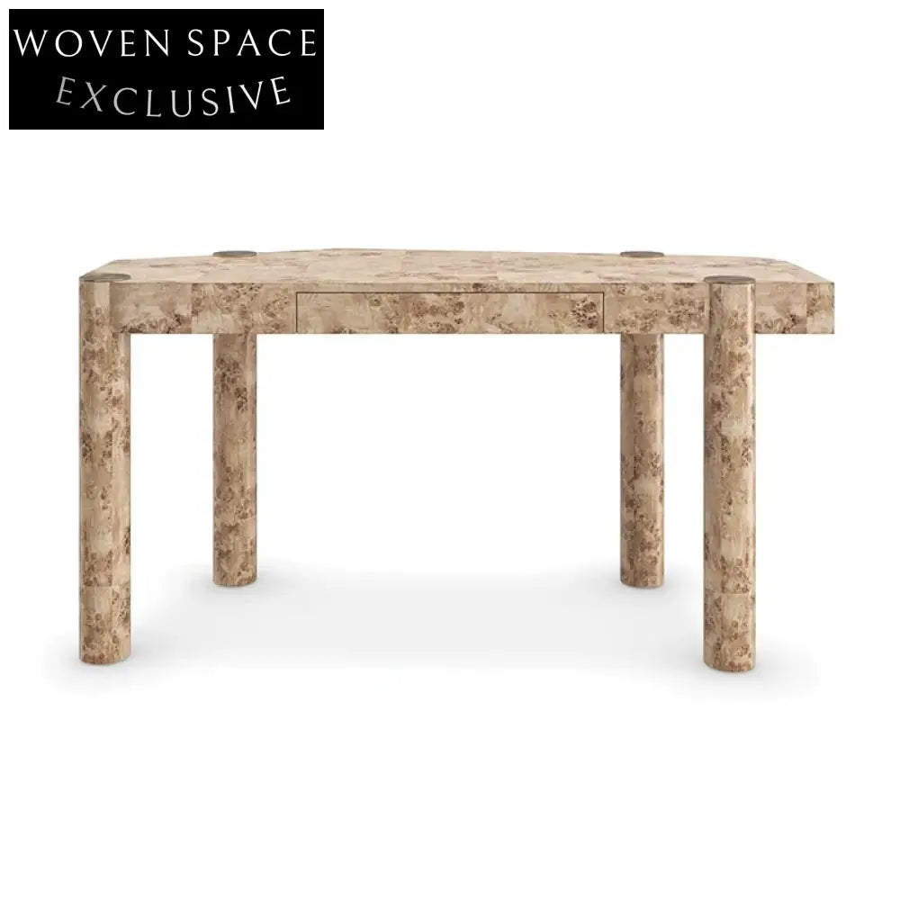 Unique Irregular Designer Executive Wooden Home Office Computer Writing Desk