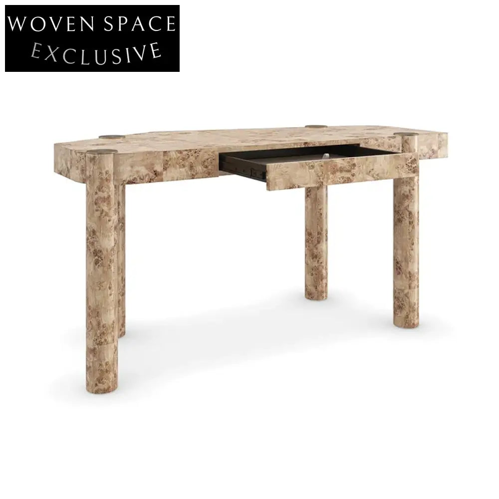 Unique Irregular Designer Executive Wooden Home Office Computer Writing Desk