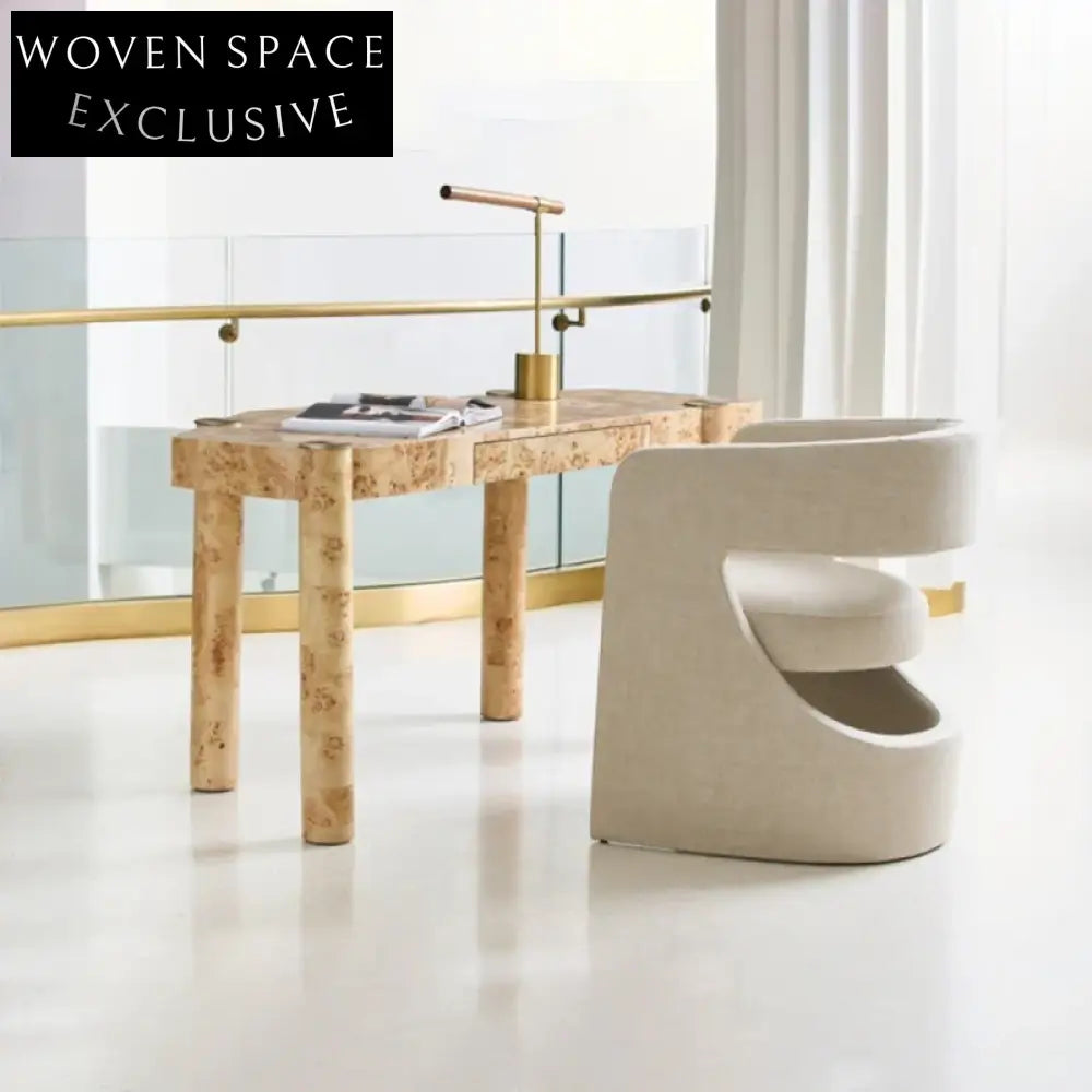 Unique Irregular Designer Executive Wooden Home Office Computer Writing Desk