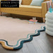 Unique Irregular Shaped Polyester Area Rug for Chic Living Room Bedroom