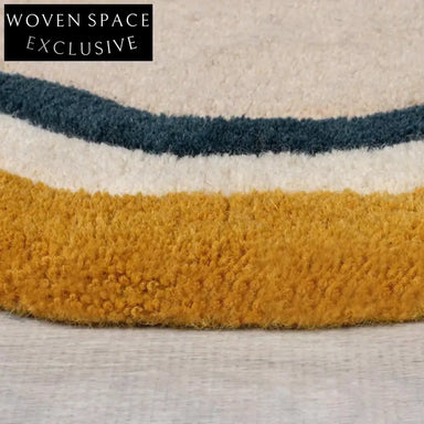 Unique Irregular Shaped Polyester Area Rug for Chic Living Room Bedroom