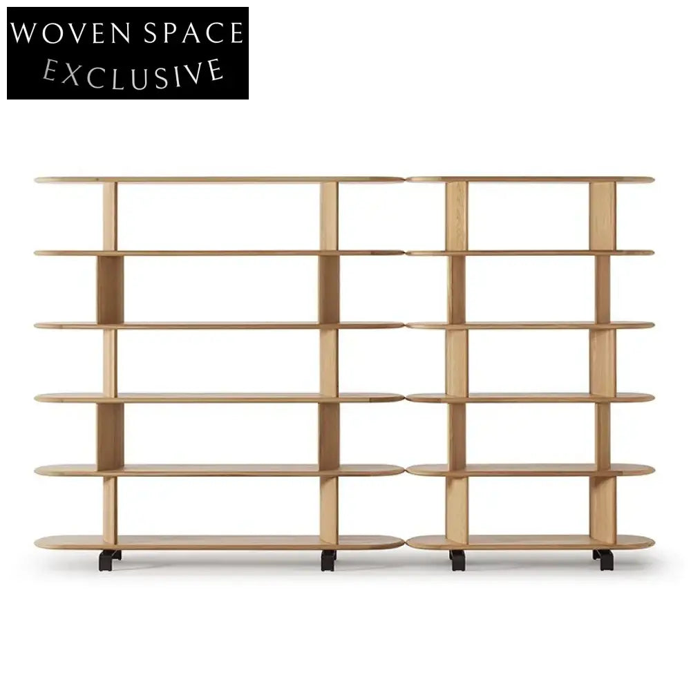 Unique Modern Ash Wood Bookshelf, Living Room Storage, Decorative Display Cabinet