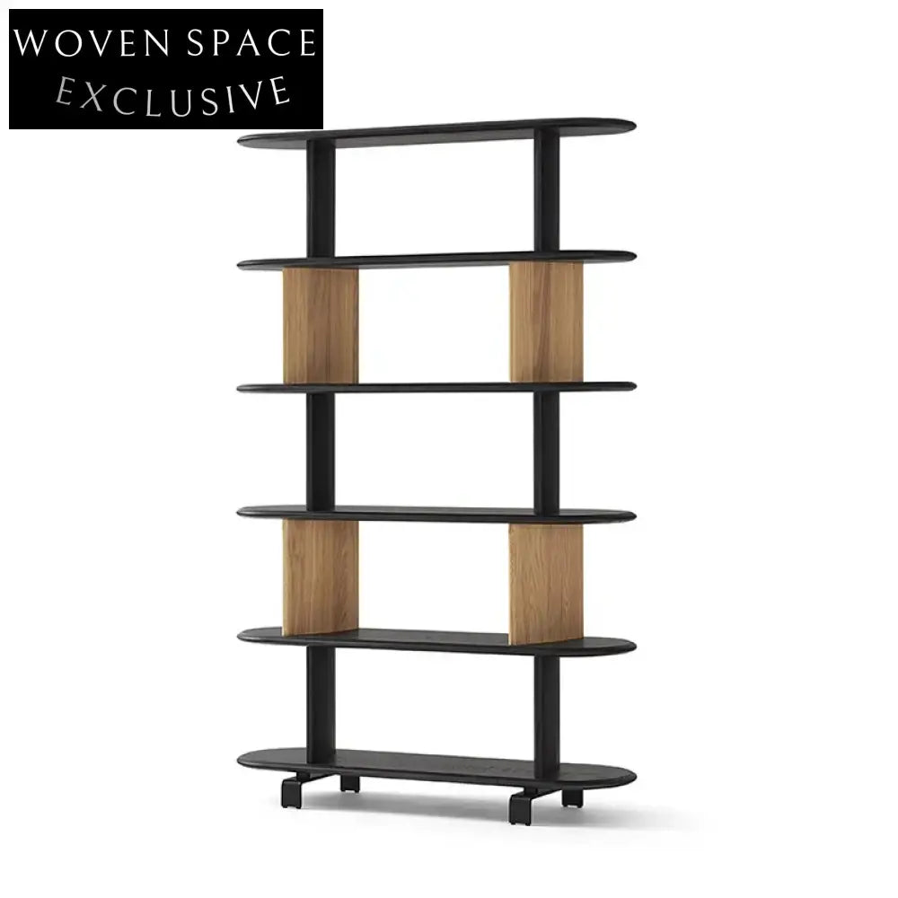 Unique Modern Ash Wood Bookshelf, Living Room Storage, Decorative Display Cabinet