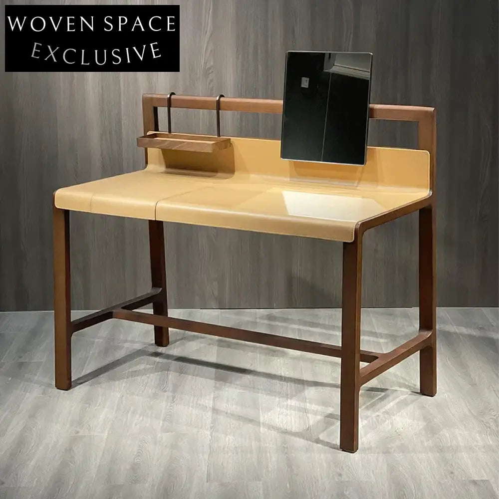 Unique Multi-functional Ash Leather Top Dressing Table for Home & Vanity