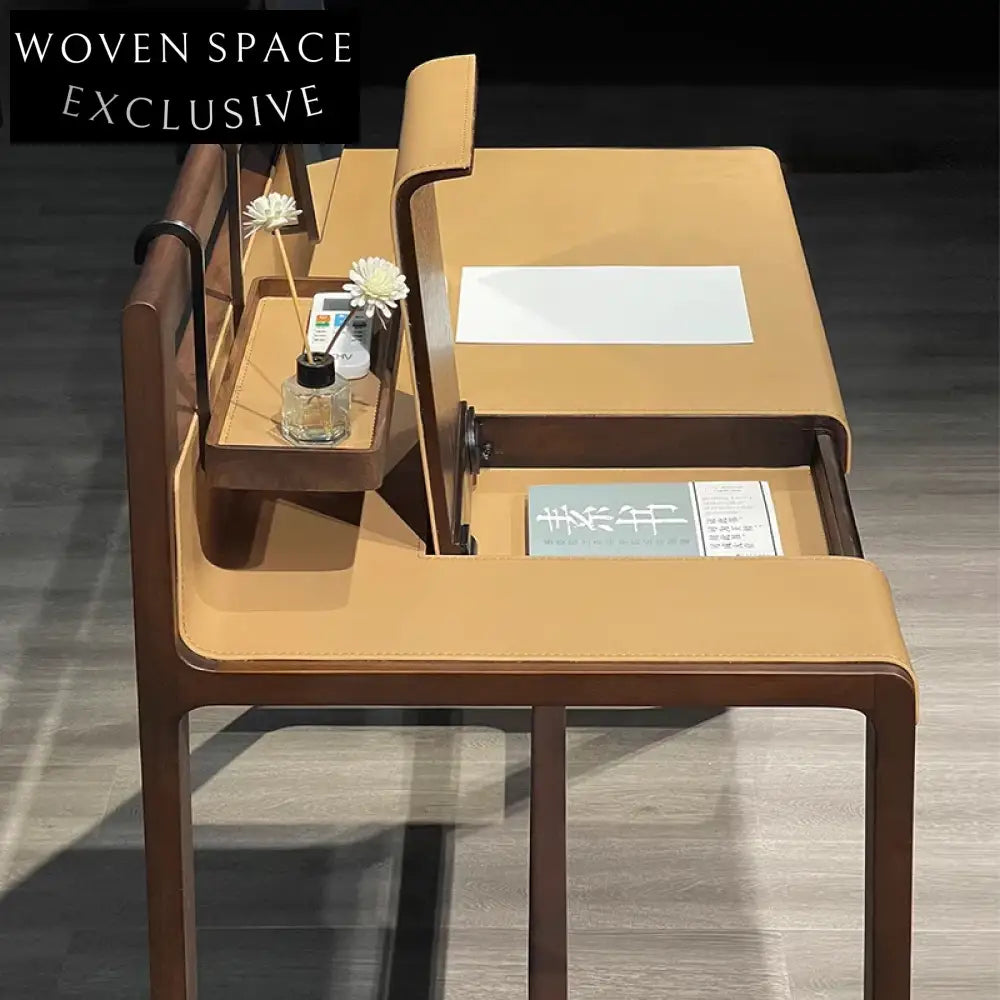 Unique Multi-functional Ash Leather Top Dressing Table for Home & Vanity