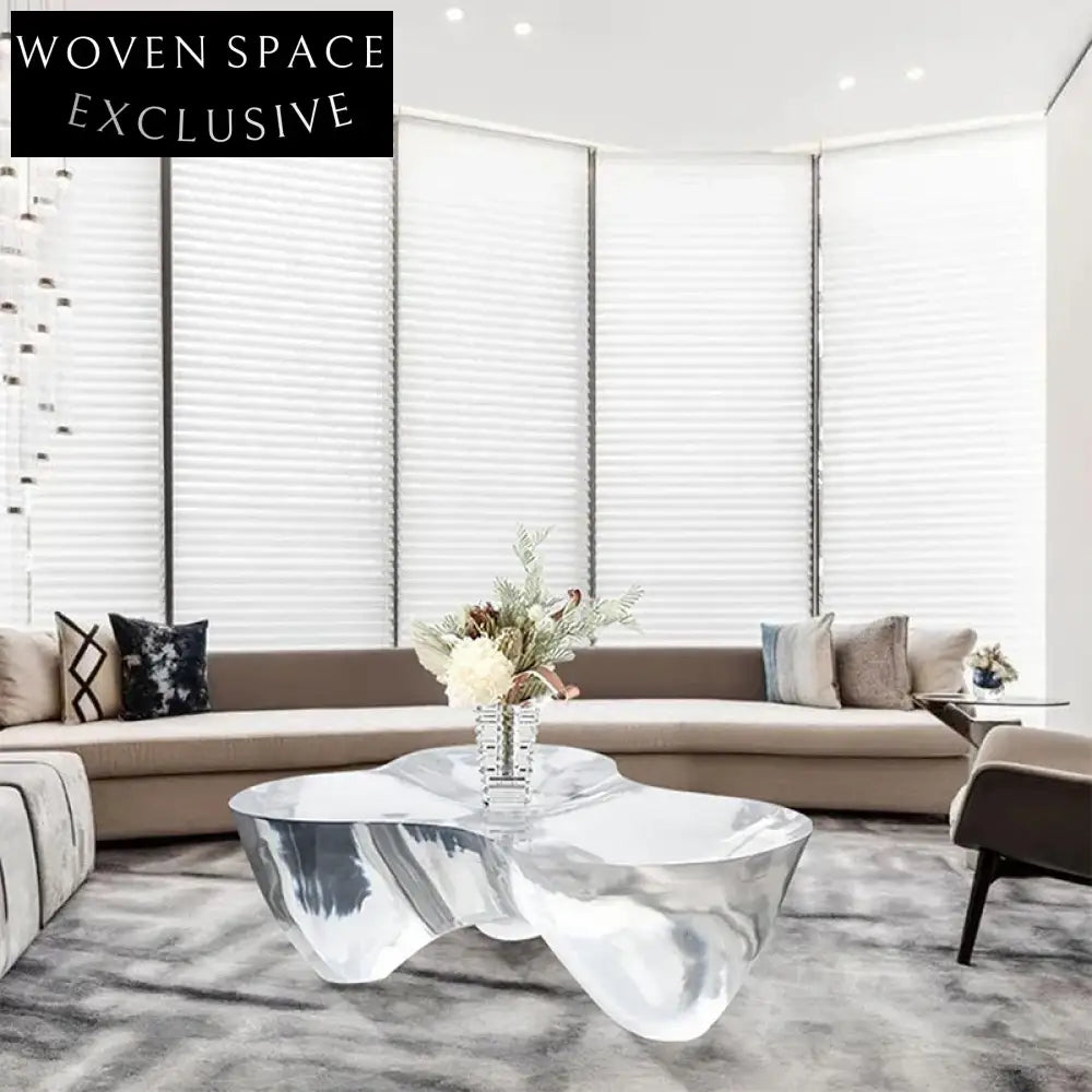 Unique Transparent Epoxy Resin Coffee Table for Modern Living Room Decor