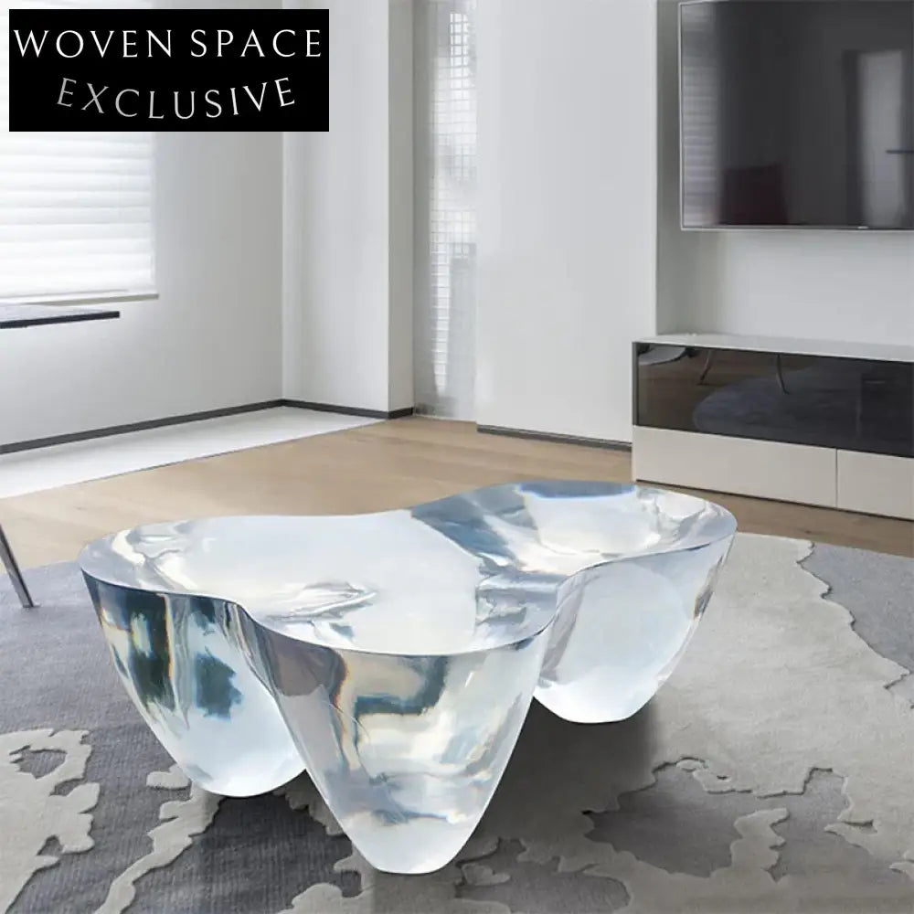 Unique Transparent Epoxy Resin Coffee Table for Modern Living Room Decor
