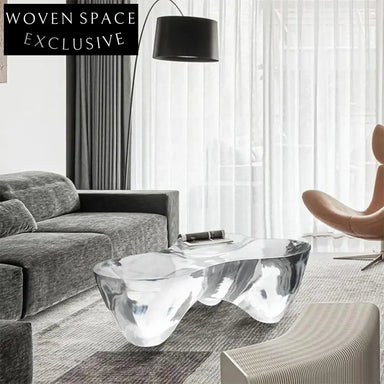 Unique Transparent Epoxy Resin Coffee Table for Modern Living Room Decor