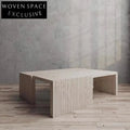 Unique Travertine Marble Hole Top Coffee Table for Modern Living Rooms