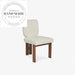 Upholstered Luxury White Wool Fabric Modern Oak Wood Dining Chair