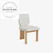 Upholstered Luxury White Wool Fabric Modern Oak Wood Dining Chair