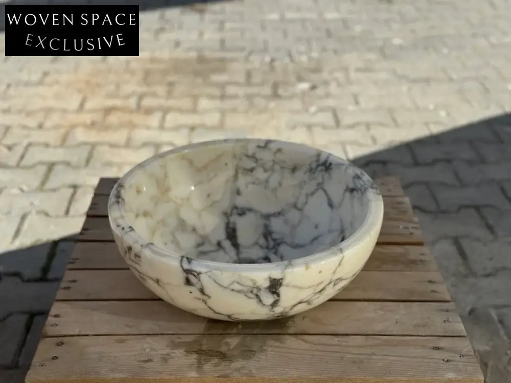 Valentino 24Calacatta Viola round bowl marble Wash basin