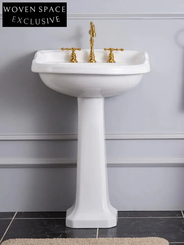 Varese Dietao Pedestal Basin Retro Style Three-Hole