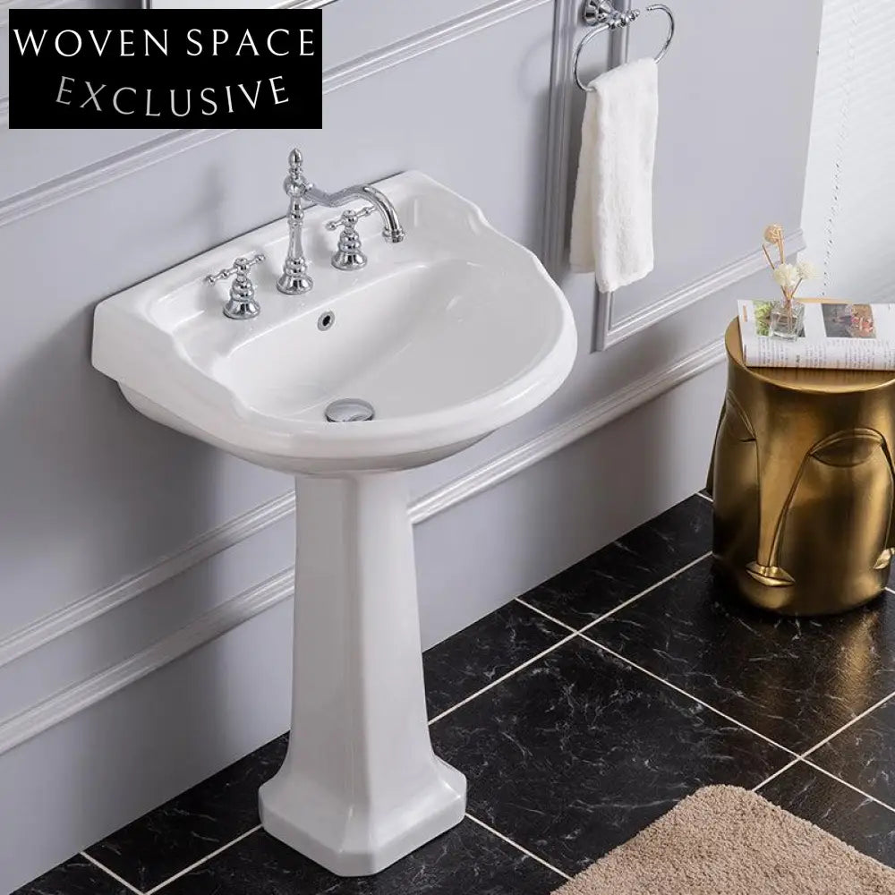 Varese Dietao Pedestal Basin Retro Style Three-Hole